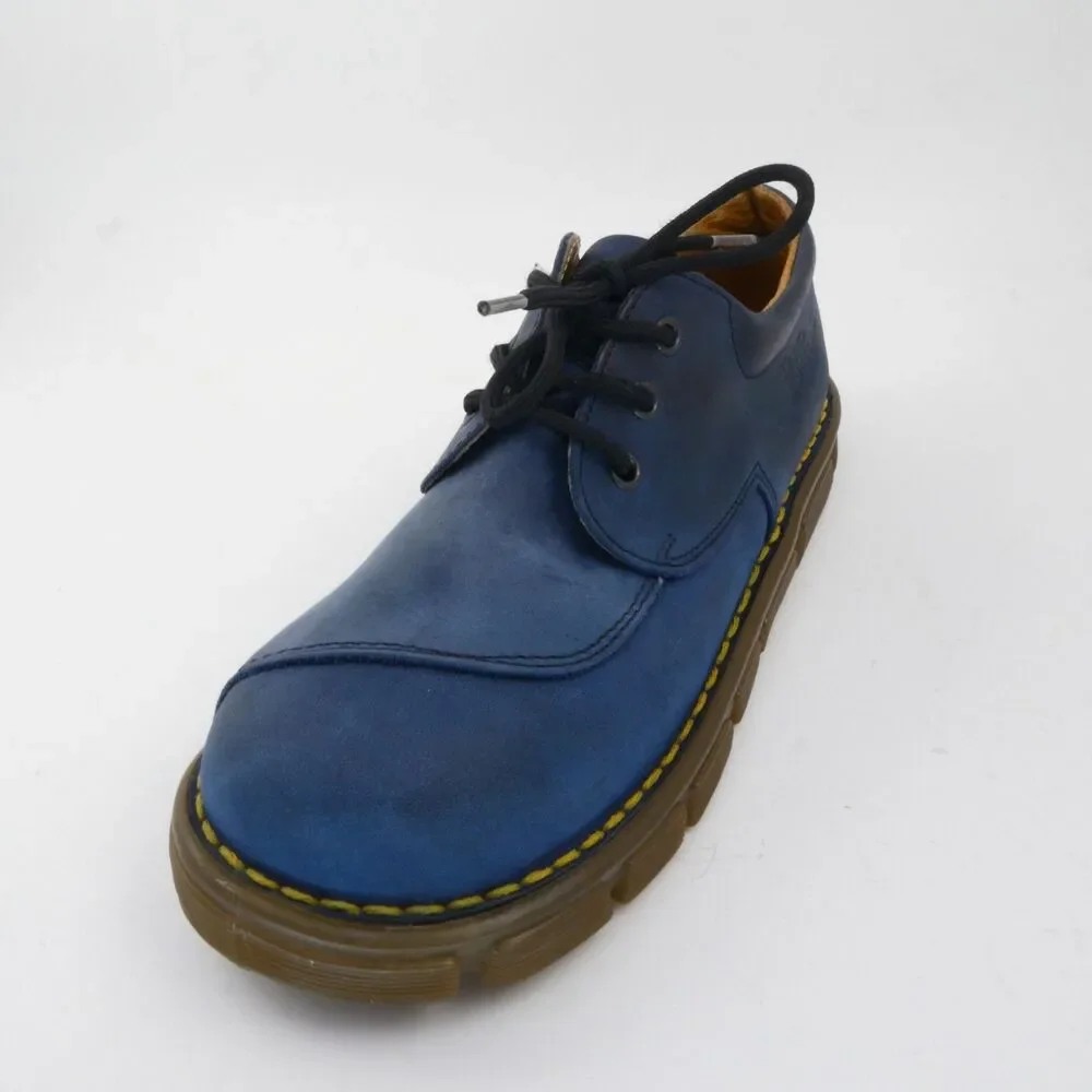Dr Doc Martens 6442 Kids Youth US Size 2 Leather Low Top Oxford Shoes Navy Blue
